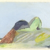 Rebecca Suss. Dune, 2008. oil on paper. 3.5 x 5 inches