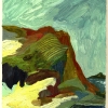 Rebecca Suss. Seaside, 2008. oil on paper. 11.5 x 9.5 inches