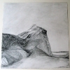 Rebecca Suss. Post #3, 2008. graphite, conte and charcoal on paper. 12 x 12 inches.