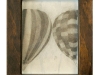 High Tide Artifacts (Hot Air Ballons). 2009. graphite on paper in artist\'s frame. 13.5 x 11 inches.