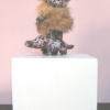 Mary Johnson. Shredder. 2008. Cast Bronze with dog toy pelts. 5 x 4 x 5 inches.