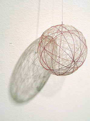 Rebecca Widiss. Twine ball. 2 inch diameter.