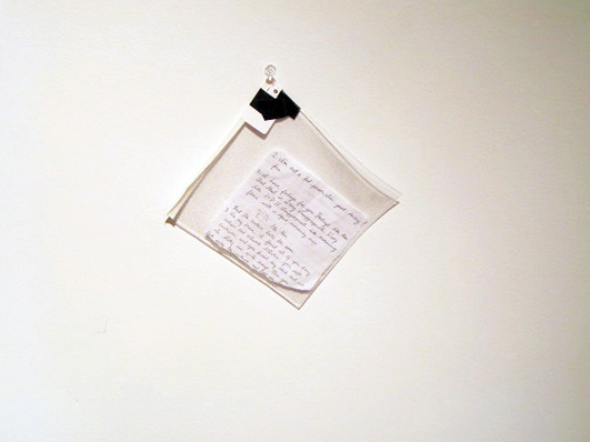 Kevin Reilly. Letter inside a plastic bag.