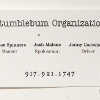Stumblebum Brass Trio. Business card.