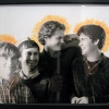 Tyler Waugh. Framed photograph of Waugh brothers with colored pencil.