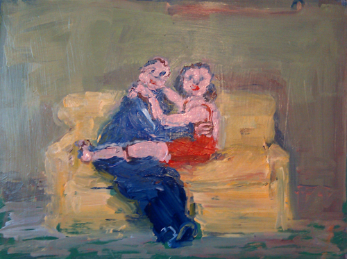 Vince Ciniglio. Doll Lover, 2010. oil on wood. 12 x 16 inches.