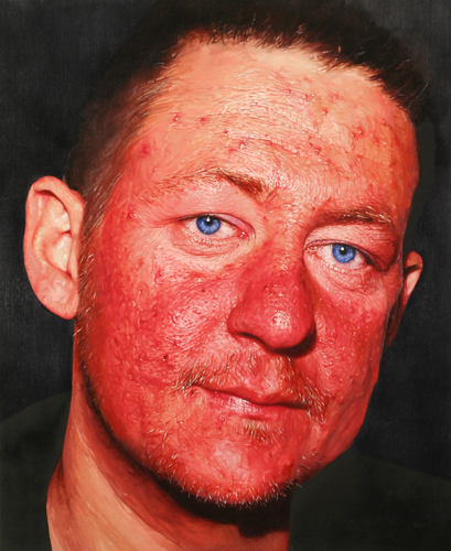 Matthew Watson. Untitled Portrait, 2009. oil on copper. 9 x 11 inches.